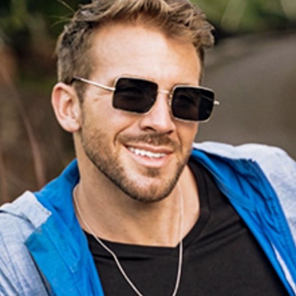 Rectangle Retro Gold Metal Frame Polygon Women Men Square Black Tint Sunglasses - Picture 4 of 8